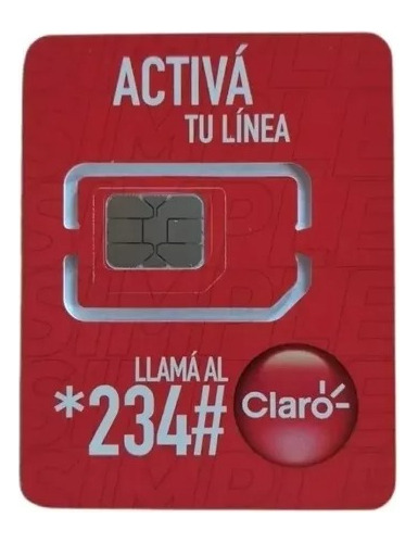 Chip Sim Claro -3 En 1 4g Micro Nano, X Mayor X 10 Unidades 