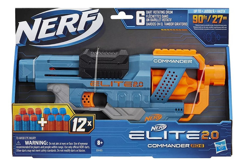 Pistola Lanza Dardos Nerf Elite 2.0 Commander Rd-6 Recoleta