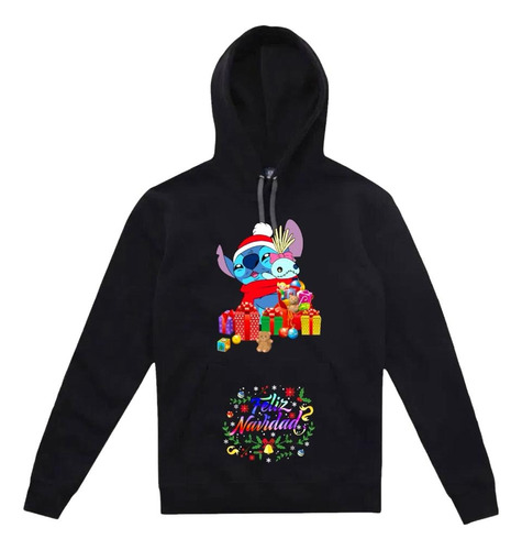 Sudaderas Suéter Stitch Navidad Fiesta Regalo Personaliza