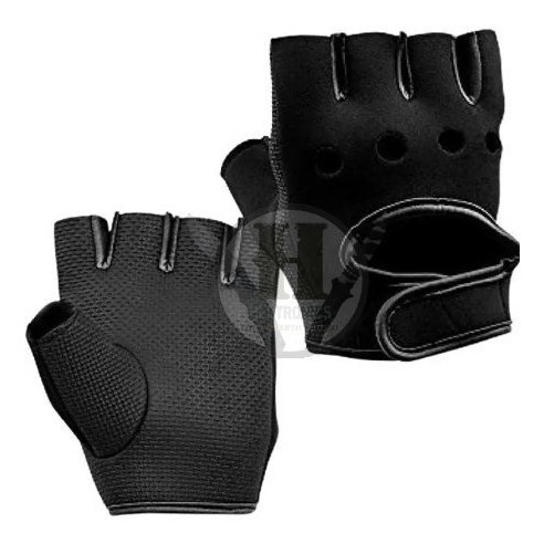 Guantes Tacticos Negro Elastizados Dedo Cortado Neoprene 