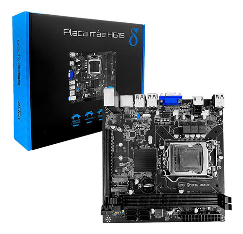 Placa Mãe H61s Ddr3 Micro Atx Lga1155 Pci Express Usb 2.0