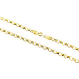 Corrente Colar Elo Portugues Feminino Em Ouro 18k 40cm 3.4g