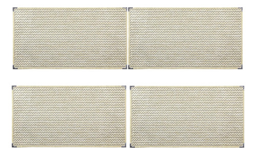 Kit 4 Tapete Capacho Sisal Decorativo Porta Entrada 50x80