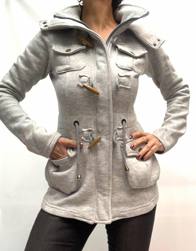 Campera Frizada Montgomery Parka Talle 36/ X S Impecable