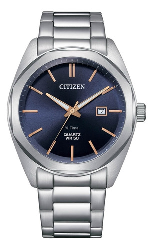 Bi5110-54h Reloj Citizen Cuarzo 41mm Azul Marino/plateado