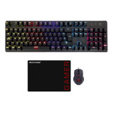 Teclado Gamer Mecánico Usb + Mouse Gamer 3200dpi + Pad Mouse