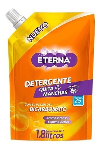 Detergente Liquido Eterna 1800 Ml Doypack Bicarbonato