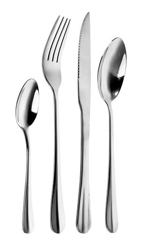 Set X 24 Cubiertos Acero Inoxidable Kremer New York Silver