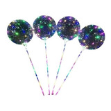 10 Globos Con Luz Led Multicolor De Mango Incluye Pilas