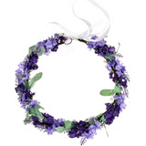 Vividsun - Diadema Con Corona De Flores De Lavanda