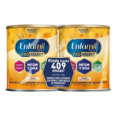 Fórmula Infantil Enfamil Premium Etapa 1, 900 Gr, 2 Latas Leche