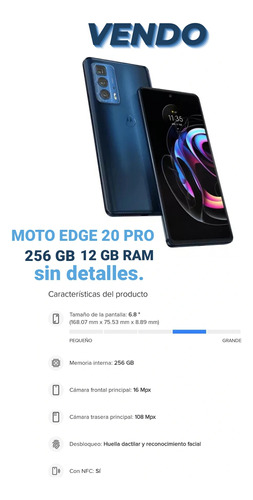 Celular Motorola Edge 20 Pro 256gb + 12gb Ram