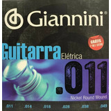 Kit 2 Un.encordoamento Giannini Para Guitarra Niquel .011