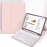 Funda C/teclado Aoub Para iPad 2021 9g/8g/7g 10.2inch Pink