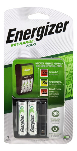 Cargador Energizer Maxi 4 Slots (aa Ó Aaa) + 2 Aa 1300mah