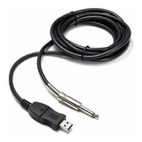 Cabo P10 Guitarra Para Usb Guitar Link Plug And Play 3mts