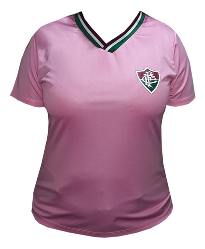 Camiseta Fluminense Bloom Rosa Braziline Feminina
