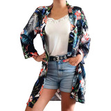 Kimono Mujer  Estampada Viscosa