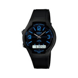 Reloj Casio Aw90 Doble Hora Alarma 100% Original