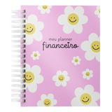 Planner Agenda Caderno Financeiro Permanente Calendário Flor Cor Da Capa Rosa