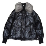 Chamarra Tommy Hilfiger Puffer Bomber Negro Mujer Ww0ww2400i