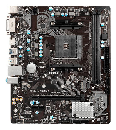 Msi Msi B450m-a Pro Max, Ddr4, Socket Am4, M-atx Core Negro