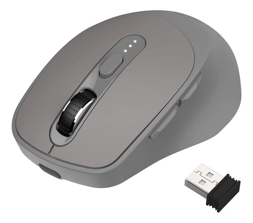 Free Wolf X7 Mouse Inalámbrico Silencioso Ergonómico Mouse Bluetooth/2.4g Modos Dual Para Oficina Gaming Ratón Recargable Y Ergonómico Con Indicador De Batería Click Silencioso Para Pc/mac/tablet