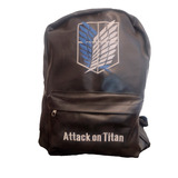 Mochila Cuero Ecologico Bordada Attack On Titan Anime