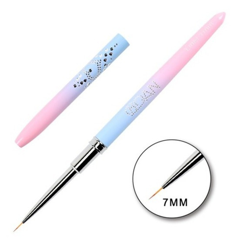 Pincel Liner Profesional De Lujo Rosa/azul