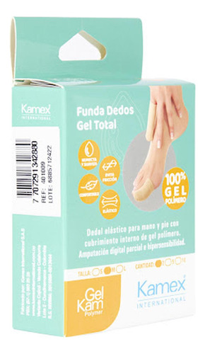 Funda Dedos Kamex Gel Total Talla M X 2 Und