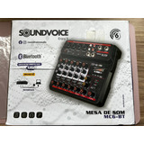 Mesa De Som 6 Canais Mc6bt Interface Soundvoice - Usada