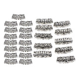 25x Ajustable Dreadlock Hair Bead Cuff Tube Trenza Anillos