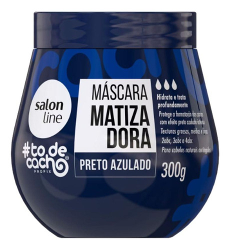 Máscara Matizadora Salon Line #todecacho Preto Azulado 300g