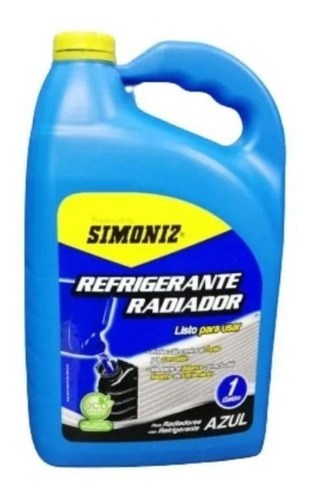 Refrigerante Radiador Simoniz, Rojo, Verde O Azul, Galon