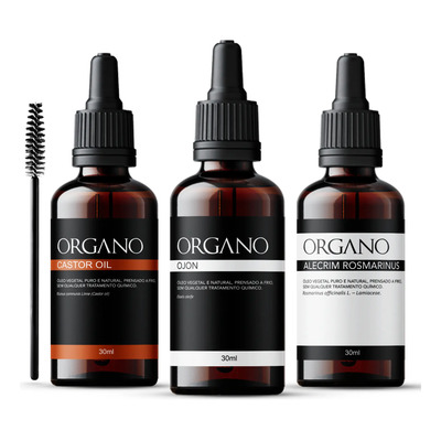 Kit Capilar Organo Premium - Ojon, Castor Oil, Alecrim 30ml | Parcelamento sem juros