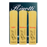 Palheta Rigotti Clarinete Kit Nº 3 1/2 Light Medium Strong