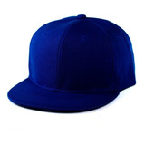 Gorra Plana Snackback Unicolor Azul Original Unisex Moda