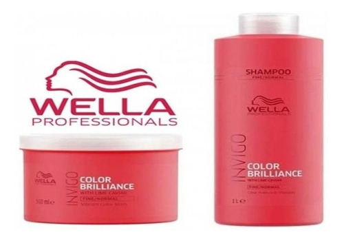 Wella Invigo Color Brilliance Shampoo 1l + Máscara 500ml