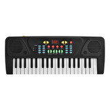 Piano Eléctrico Teclado Musical De 37 Teclas De Negro 110v