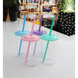 10 Vaso Acrílico Premium Transparente Souvenir Candy 300cc