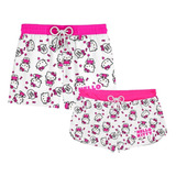 Kit Short Praia De Casal Hello Kitty Desenho Ref0234