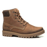 Coturno Pegada Masculino Bota Couro Confortável 181502