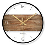 Reloj De Pared De Vidrio Redondo Con Diseño De Tira Media