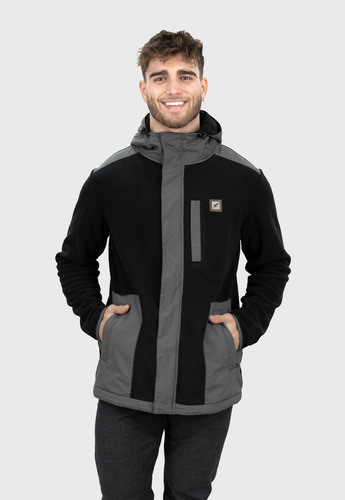 Chaqueta Polar Journey Black Hombre Falcone