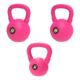 Set 3 Pesas Rusas De 6 Kg + 10 Kg + 12kg Fitnesas Kettlebell