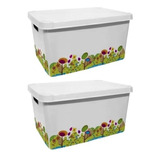 Cajas Plasticas Deco Baja X 2 Unidades 20lts