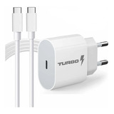 Carregador Turbo C/ Cabo Usb-c Compatível C/ Motorola