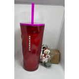 Vaso Vidrio Reciclado Starbucks Rojo+llavero Navidad Origina