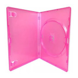 6 Estojo Capa Box Case Dvd-cd Simples Rosa 14 Mm Novo