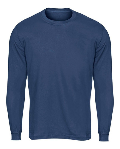 Camiseta Manga Comprida Básica Lisa Sem Estampa Camisa Blusa